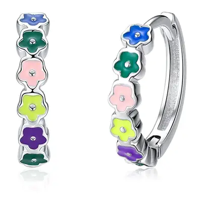 Women's Flower Gel Drop Earrings Sweet Fresh Color 20mm