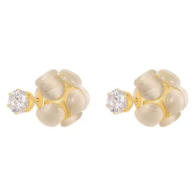 2022 New Cat's Eye Silver Pin Earrings for Women