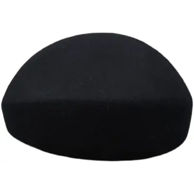 Women Woolen Beret Autumn Winter Plain Black