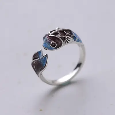 Women's Gradient Fish Open Ring Small Fashion