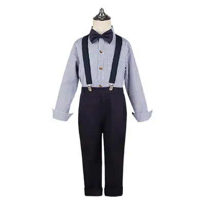 Boys Striped Two-Piece Dress Spring Summer College Style