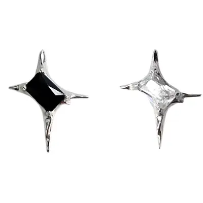 Neutrals Star Zircon Earrings for Men Women