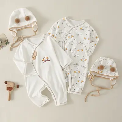 Newborn Pure Cotton Lace Climb Suit White