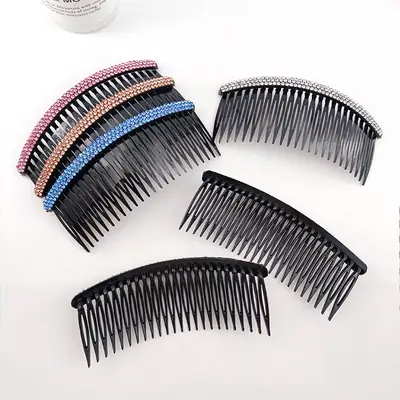 3-Row Rhinestone Bangs Comb for Women