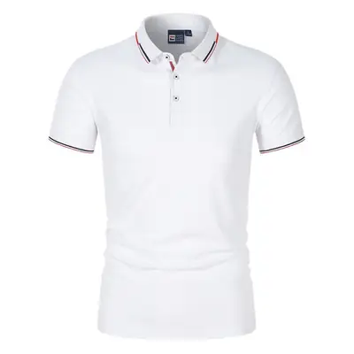 Men's Blue Polo Shirt Large Size Light Plate Collar
