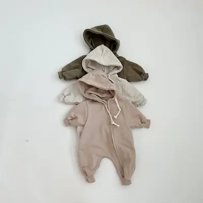 Korean Style Hooded Sweatshirt Set for Baby Girls Pink