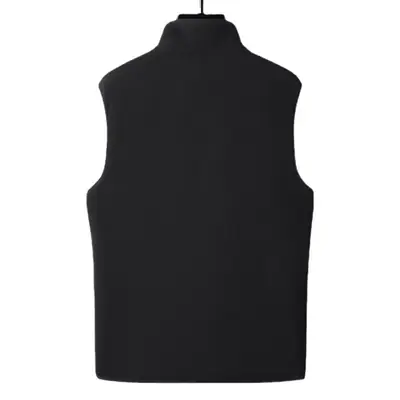 Men's Black Full Zip Vest with Yellow Zippers