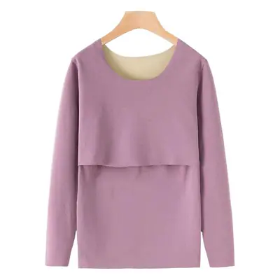 Warm Fleece Postpartum Breastfeeding Top for Pregnant Women