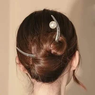 Antique Pearl Hairpin for Girls Women
