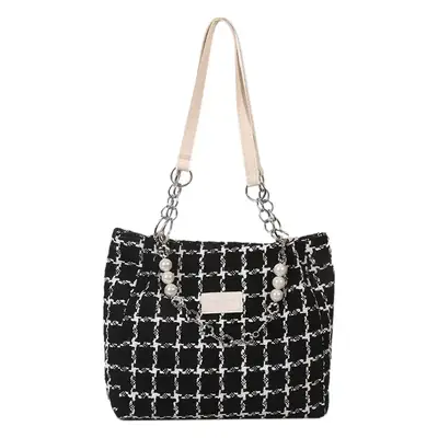 Women's Plaid Shoulder Bag 2022 Winter Autumn Fashion Tote