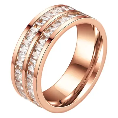 Cross-Border Sweet Niche Design Titanium Steel Starry Sky Full Diamond Ring