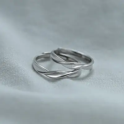 Mobius Couple Ring Pair for Men Women Index Finger End Ring