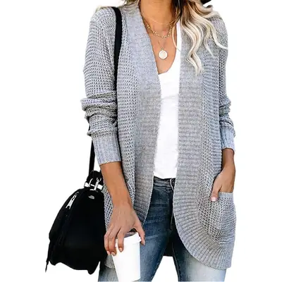 Women's 2025 Cardigan Sweater with Flap Pocket