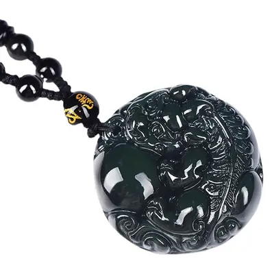 Natural Obsidian Rainbow Eye Ball Pendant for Men