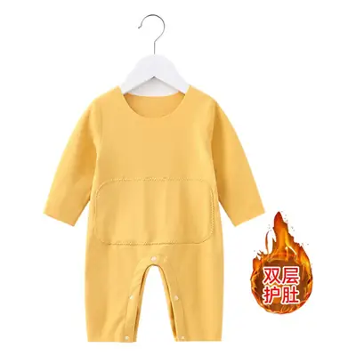 Double Layer Belly Protector Baby Romper Neonate Suit