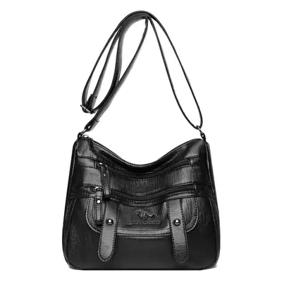 Soft Leather Shoulder Crossbody Bag Purple 2025