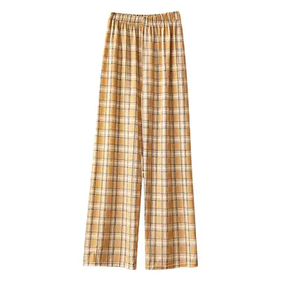 Women Plaid Wide Leg Pants Summer 2024
