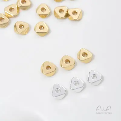 Copper Plated Cut Beads 14K Real Gold 5.8mm