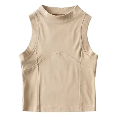 Women's Sleeveless Vest Gray Slim Fit European Stitching