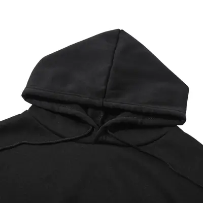 Black Hooded Sweatshirt Autumn Winter Men Women Loose Fit
