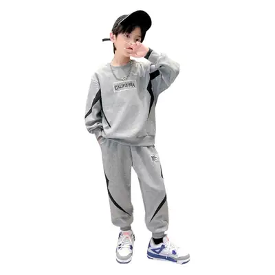 Douyin Boys Gray Sweatshirt Track Suit Medium Large