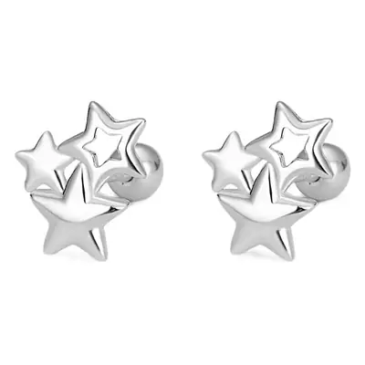 S999 Silver Star Earrings for Women