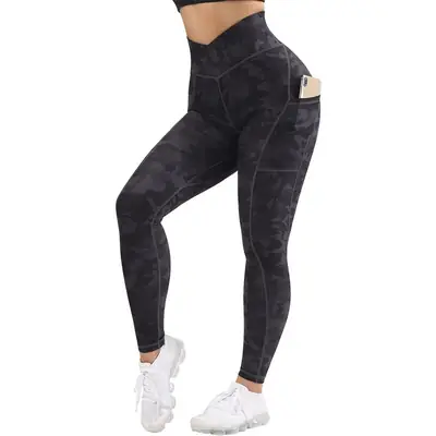 Black High Waist Yoga Leggings CM836 Large