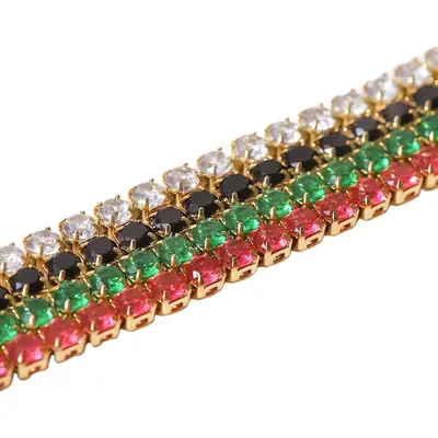 Green Zircon French Style Bracelet 4.2g