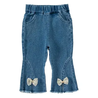 Girls Bow Bell-Bottom Jeans Spring Autumn