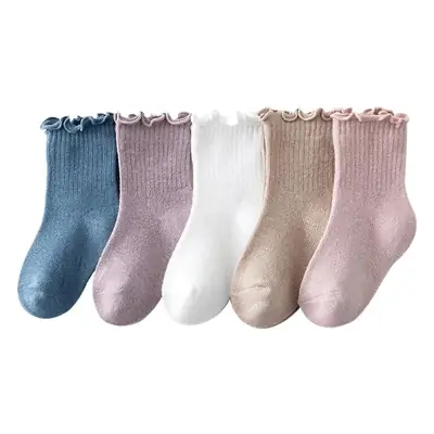 Blue Wooden Ear Mid-Tube Socks for Boys Girls