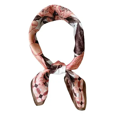 New French Artistic Flower 66cm Square Scarf Women's Fashion