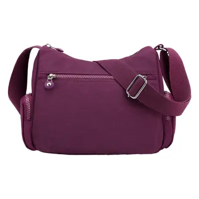 Women's Purple Crossbody Shoulder Bag with Adjustable Strap