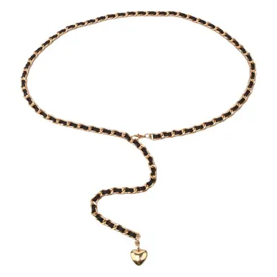 Gold Chain Necklace with Heart Charm for Women