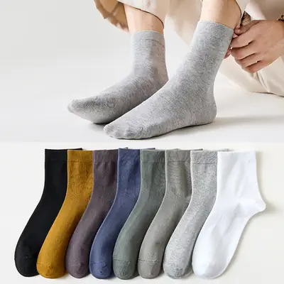 Autumn and winter new loose socks men's socks sweat-absorbent breathable casual business socks not leg men's socks wholesale