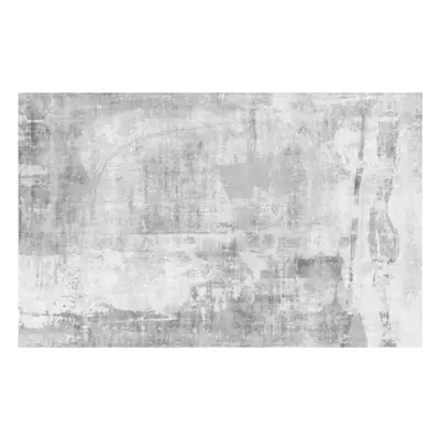 Pure Gray Abstract Woolen Coffee Table Mat