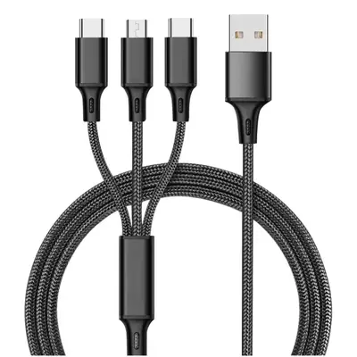 Universal 3-in-1 Fast Charging Cable for iPhone & Android