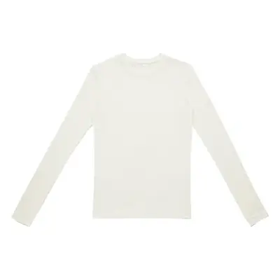 Women's Black Slim Fit Bamboo T-Shirt for Spring Autumn
