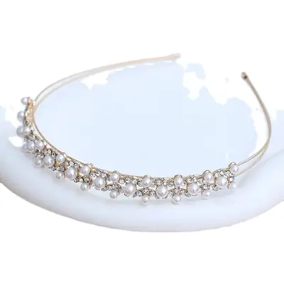 Silver Rhinestone Hair Hoop for Bridesmaids & Weddings