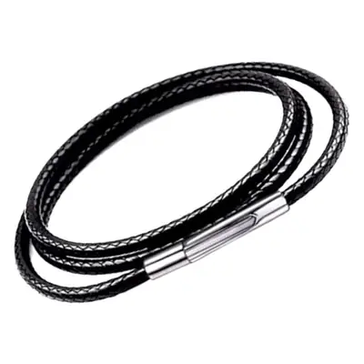 Stainless Steel Buckle Rope Crystal Jade Necklace