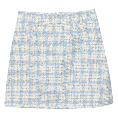 French Tweed Plaid Skirt Set for Women 2023 Spring Autumn
