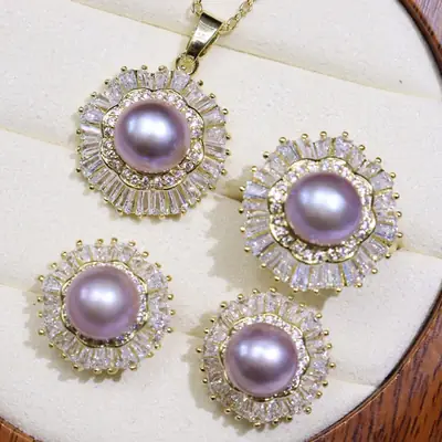 Zhuji Pearl Pendant Necklace Set for Women