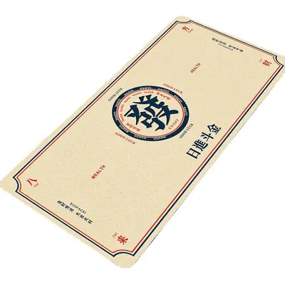 Large Canvas Mouse Pad for Office Desk with Gold Design
