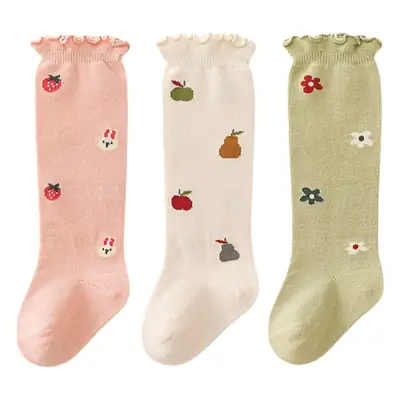 Xuwei Baby Over-the-Knee Warm Socks Cotton Newborn Girls