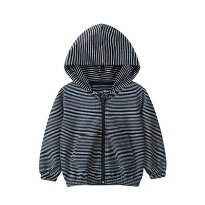 Kids Striped Cardigan Jacket 2024 Autumn New Korean Style
