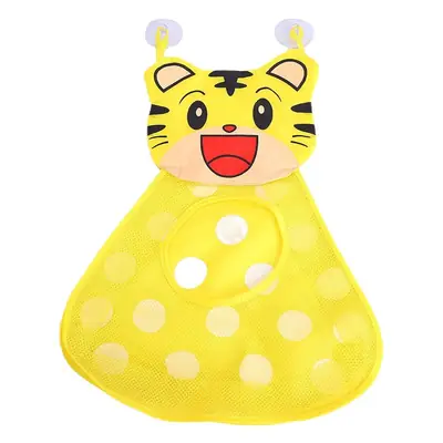 Yellow Polka Dot Suction Cup Bath Bag for Kids