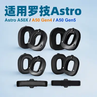 Black Logitech Astro A50X Earmuffs with Magnet Buckle