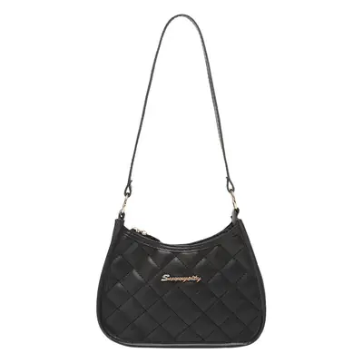 Black Embroidered Armpit Bag for Women 2022