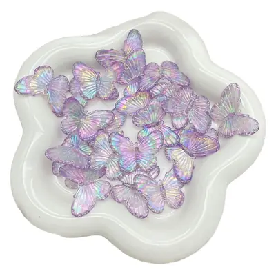 Aqua Aurora Magic Butterfly Acrylic Jewelry Set