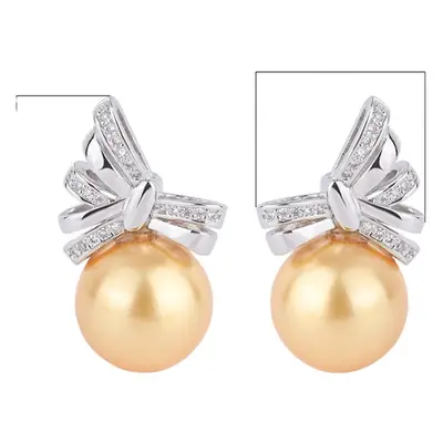 Pearl Earrings Light Luxury 12mm Diameter