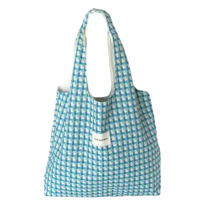 28161 Korean Style Blue Checkered Vest Bag for Students